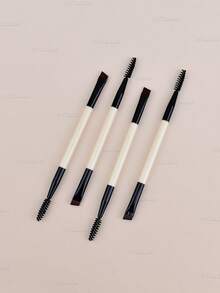 Bộ cọ kẻ lông mày hai đầu, gồm cọ vát và lược chải lông mày & lông mi. - Màu vàng - Xem 4