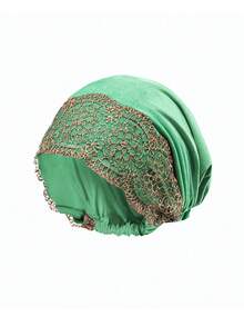 1 pieza Pañuelo bohemio de poliéster de unicolor con aplicaciones de encaje, adecuado para boda, vacaciones, todas las estaciones, playa, viaje - 1 pieza de encaje - Ver 25