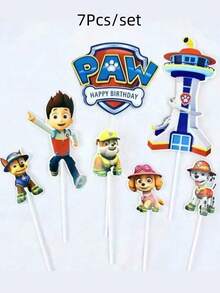 7/13/14/17/21/24pcs Paw Patrol Cake Toppers, Suitable For Parties, Birthdays, Celebrations, Mother's Day And Other Occasions - Cartoon - View 14