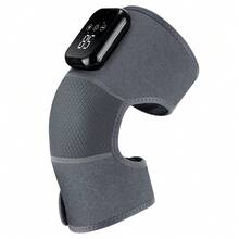 Hailicare Gray Cordless Knee Massager With Heat Vibration,Electric Heated Knee Brace,3 Heating Levels And 3 Modes,USB Rechargeable,Massage Knee Pad LCD Touch Screen Adjustable Extended Fastener Strap For Joint Discomfort,Suitable For Mother's Day Gift - Grey - View 8