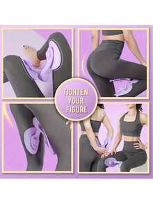1pc Women's Pelvic Floor Muscle Training & Rehabilitation Device, Home Use Leg Slimming Tool, Postpartum Recovery, Kegel Exercise, Hip Adductor, Inner Thigh Health Repair Fitness Accessory - Purple - View 3