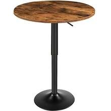 HOOBRO Mesas de Bar BF58BT01G1 - Marrón Rístico Negro - Ver 1