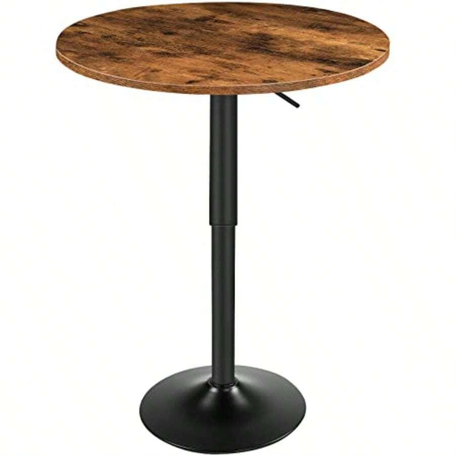 HOOBRO Mesas de Bar BF58BT01G1 - Marrón Rístico Negro - Ver 1