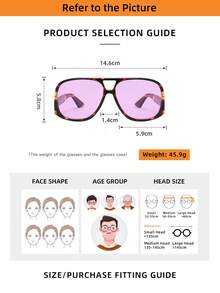 2pcs/Set Women's Round Large Frame High-Quality Personalized Minimalist Fashion Glasses, Suitable For Casual, Vacation, Travel, Party, And Daily Wear - 2pc Combo Pack - View 5