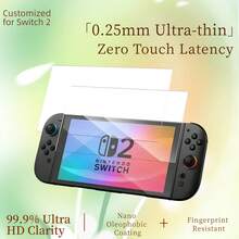 Compatible With Switch 2 Orange Matte Split Protective Case + 2 Tempered Glass Screen Protectors + 8 Star Silicone Thumb Grips, NS2 Anti-Fall Protection Kit - Orange Protection Set - View 5
