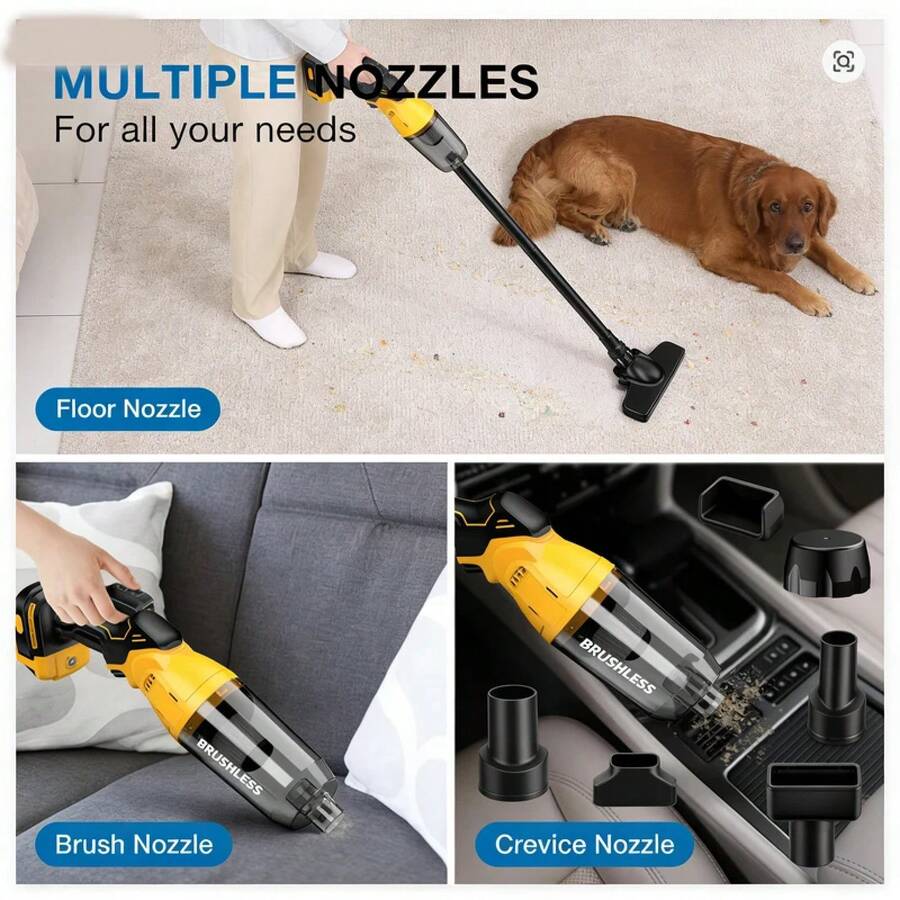 Vacuum Cleaner Handheld Cordless Vacuum Home Car Dual Use Portable High Power Cleaning Screwdriver - Vacuum-2PCS6-charger - View 1