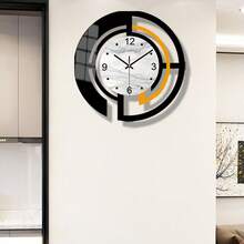 AUOKmall 1pc Modern Minimalist Fashion Mirror Wall Clock, Suitable For Living Room, Bedroom, Study, Corridor, Cafe, Music Hall, Dining Room And Other Home Decor (Battery Not Included) - 16.8 Inches - View 2