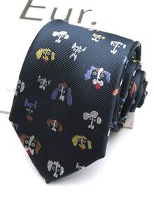 1条卡通动物印花男女通用领带，适合休闲、街头、日常、派对、送礼等场合。 - 彩色 - 查看 15