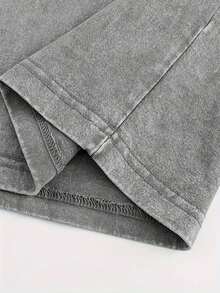 Disney Toy Story Pizza Planet Aliens Vintage Washed Black Oversized Cotton T-Shirt, Retro Loose Fit Tee For Women Men, Perfect For Disney Fans, Daily Wear & Gift - 灰色 - 查看 5