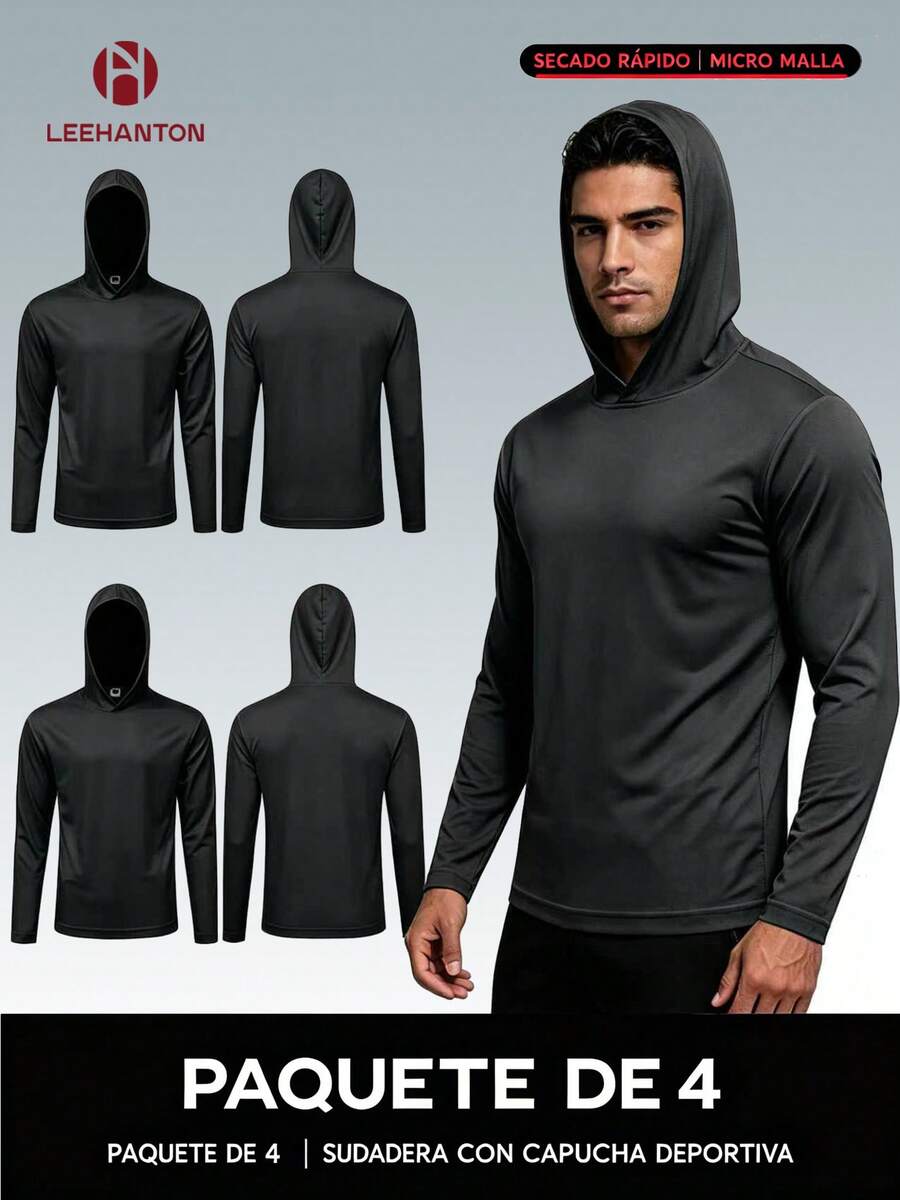 Men Hoodie Co-Ords - 灰色 - 查看 1