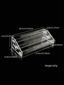 Acrylic Multi-Layer Nail Polish Rack, Plastic Transparent Storage Display Stand For Nail Polish, Nail Salon Makeup Cosmetics Display Shelf - Clear - View 4