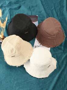 1pc Women's Fashionable Wide Brim Sun Hat, Small Face Flattering, UV Protection, Casual Versatile Bucket Hat For Spring/Summer - Multicolor - View 1