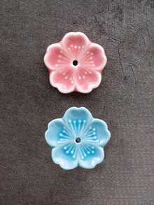 Quemador de incienso de flor de cerezo elegante, soporte de incienso de cerámica para decoración del hogar, quemador de incienso, decoración de oficina y sala de té, diseño de flor rosa linda, portavelas, decoración del hogar y regalo - Multicolor - Ver 5
