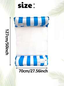 Silla y tumbona flotante inflable con respaldo, silla de piscina plegable de doble uso para el verano, adecuada para spa, piscina, playa, fiesta en la playa, vacaciones, fiesta de piscina multiusos, entretenimiento acuático al aire libre en verano, silla flotante de agua - Inflable - Ver 9