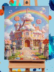 Candy Castle Fantasy DIY Oil Painting By Numbers Painting Crafts Adult Home Decoration 40x50cm/16x20inch Holiday Gifts - 40*50cm - View 6