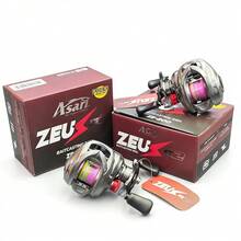 Asari Zeus G2 ZE-201/200 低轮廓路亚卷线器，适用于鲈鱼垂钓 - 紅色 - 查看 8