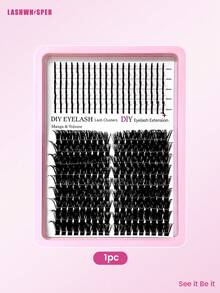 Cluster Fairy Eyelashes DIY False Eyelash Set, Easily Create Natural Cluster Eyelashes At Home Like Salon, Mixed Lengths, DIY Eyelash Extension Kit - Multicolor - View 19