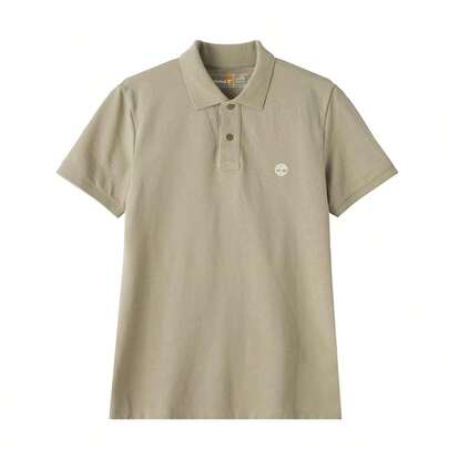 Timberland 男士AF胸前Logo短袖Polo衫（修身款），舒适休闲简约设计，适合户外和通勤穿着。