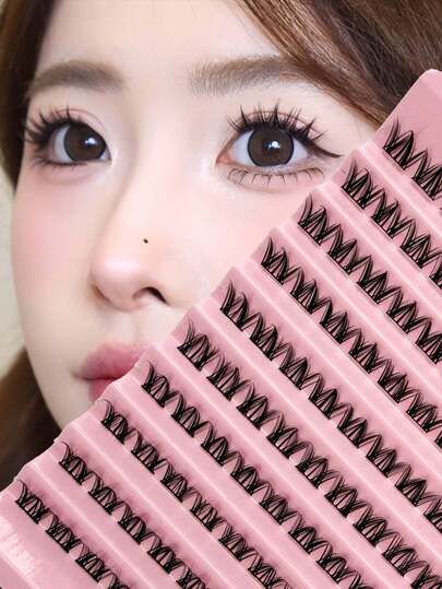 100pcs/Pack New Puppy Style Individual Cluster False Eyelashes, DIY Eyelash Extension Helper, Cartoon Lashes For Vivid & Charming Eyes