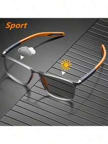 Unisex Color Changing Sports Eyeglasses, Square Fashionable Business Outdoor TR Comfortable Ultra-Light Anti-Slip Glasses, Holiday Eyeglasses - Multicolor - View 8