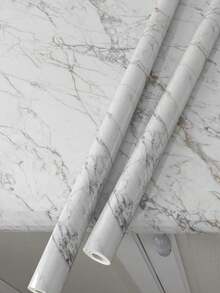1roll Marble Print Waterproof Kitchen Sticker, Waterproof Washable Peel And Stick Contact Paper, Grey Granite Countertop Paper, Renovation Wallpaper For Home Decor, Stickers, Wall Decal, Vinyl Decal For Home Decorations, Spring Decoration Items Refresh Your Home, Rama Decoration Stickers Gifts Birthday Graduation - Black and White - View 13