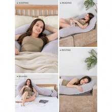 Meiz Question Mark - Almohada corporal Almohada de doble cara con burbujas y terciopelo suave para adultos apoyo único para dormir de lado y embarazo para cama sofá salón gris - Gris - Ver 8