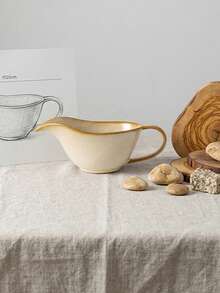 1pc Japanese-Style Ceramic Sauce Bowl; Suitable For Western Cuisine Japanese-Style Sauce Bowl; Minimalist And Elegant; Suitable For Daily Family Meals; Can Be Used In Kitchen And Dining Room; Suitable For Sauces, Dressings, And Condiments; Kitchen Tableware; A Nice Gift - Multicolor - View 4