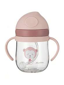 1 chiếc cốc uống nước có ống hút dễ thương kèm đế hút. - Nhiều màu - Xem 9