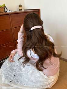 1个简约百搭醋酸纤维豹纹香蕉发夹，2026新款优雅高马尾爪夹（女士款） - 彩色 - 查看 5