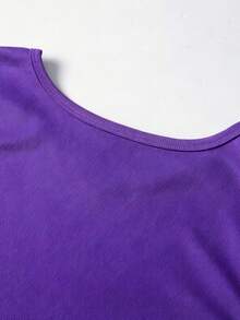 Tank Top Kasual Pria Warna Ungu, Desain Minimalis Slim Fit, Cocok untuk Berbagai Tipe Tubuh, Sesuai untuk Bersantai di Rumah dan Aktivitas Sehari-hari di Musim Panas - Purple - View 5