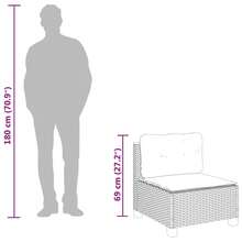 vidaXL Outdoor Tisch- und Stuhl-Sets - Schwarz - Übersicht 10