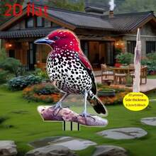 1个2D扁平亚克力地插/加冕仙女装饰品，时尚户外装饰插牌，适用于花盆、草坪、露台和后院，无需电源，梦幻花园艺术装饰，馈赠亲朋好友 - C - 查看 2