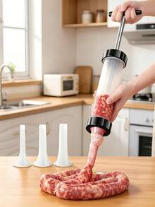 4pcs Manual Sausage Stuffer, Home Use Hand Pressure Sausage Filling Tool, Handmade Sausage Maker - Multicolor - View 2
