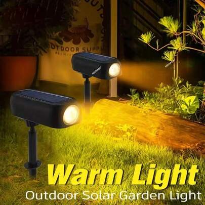 1 Đèn pha LED năng lượng mặt trời ngoài trời, chống thấm nước, trang trí sân vườn, đèn tạo không khí ấm cúng, 2 chế độ ánh sáng ấm hoặc xanh lá cây, đèn đường năng lượng mặt trời cho bãi cỏ, hiên nhà, sân vườn, lối đi, đường lái xe, cắm trại, trang trí sinh nhật, đám cưới, lễ hội, tiệc năm mới.