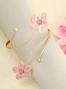 1 chiếc vòng tay nữ thời trang và thanh lịch, thích hợp cho mùa hè, đi biển, đám cưới, tiệc tùng, làm trang sức. - Hồng - Xem 3