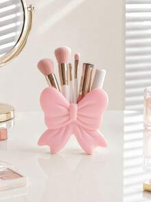 1pc/2pcs Bow Cosmetic Storage Box, Desktop Makeup Brush & Lipstick Organizer Holder - Standing Butterfly - View 8