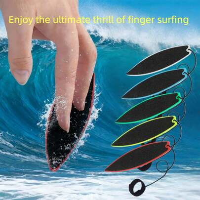 5pcs/7pcs Set Finger Surfboard Stress Relief Toys, Made Of ABS Material, 5 Colors Surfboard With Rope, Can Drift On Water Surface And Fly With The Wind, Suitable For Teacher Rewards Wholesale And Various Holiday Gifts