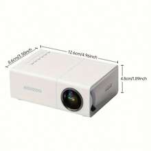 1080P HD Projektor, unterstützt kabelgebundene Verbindung mit Smartphones, 50 ANSI Lumen Basismodell, native 240P Auflösung, unterstützt 1080P Dekodierung, geeignet für HD, USB, AV, Laptops und andere Geräte, einsetzbar für Heimkino, Camping, Büro, Klassenzimmer und mehr - Weiss - Übersicht 10
