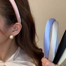 シフォン風サテン ヘアバンド 大人女性 おしゃれ ヘッドアクセサリー - 1 - チェックする 2