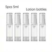 5 chai bơm không khí trong suốt dùng đựng kem nền và sữa dưỡng thể, có thể tái sử dụng và chống rò rỉ, tiện lợi khi đi du lịch. - Nhiều màu - Xem 4