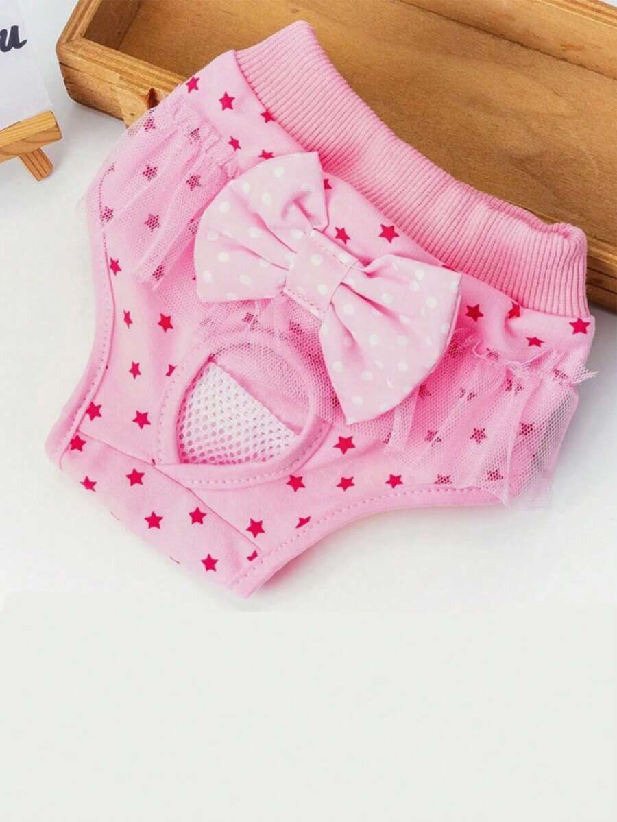 女士生理期内裤，泰迪熊防狗骚扰阿姨裤，小型犬防漏卫生内裤，可洗尿布