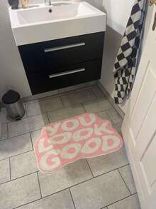 Alfombra de baño rosa, alfombra de baño suave y esponjosa, alfombra de ducha antideslizante y absorbente, alfombra fácil de limpiar para decoración del hogar, decoración del baño del hogar, alfombra para exteriores, felpudo de entrada, decoración de otoño, accesorios de baño, decoración de entrada - Multicolor - Ver 8