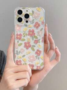 Flower 1pc Fashion Creative Floral Doodle Pattern Soft TPU Shockproof Phone Case, Suitable As Holiday Gift Compatible With Apple XS/XS Max/XR/11 12 13 14 15 16 Pro/Pro Max/14 15 16 Plus/17/17 Pro - Multicolor - View 7