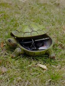1pc Cast Iron Turtle Shaped Hidden Key Holder - Outdoor Key Storage Box, Decorative Garden Sculpture, Backup Key Storage, Compact Concealed Solution, Suitable For Home, Yard And Patio, Room Decor, Home Furnishing, Office & Student Supplies, Garden, Flag, Planter, Pool, Vase, Storage - Multiple Styles - View 4