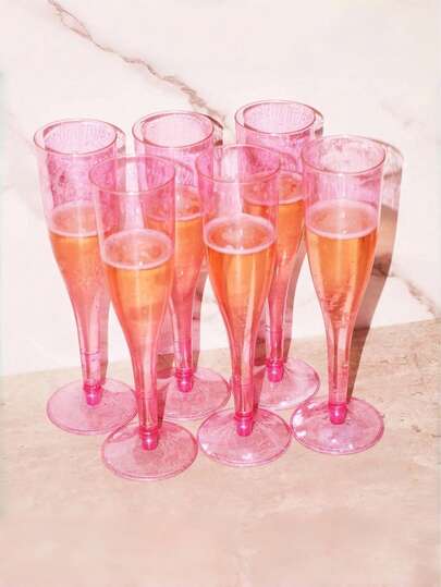 3/5/10pcs 5oz Shatterproof Gold Champagne Plastic Cups With Glitter, Suitable For Beverages, Valentine's Day, Birthday, Wedding, Mother's Day, Party, Outdoor Camping