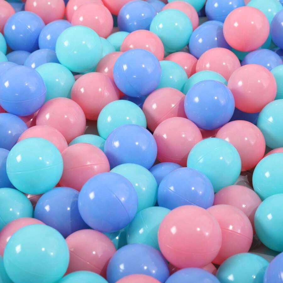 20pcs Candy-Colored Ocean Balls, Suitable For Ball Pit Toys, Soft Plastic Ball Spheres, Thickened Colorful Bubble Ocean Ball Pool - Multicolor - View 1