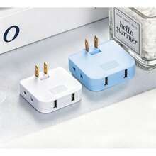 Opera Mini Converter, Plus Plugs, Plug Converter, Plug And Pull-Out Socket, USB Converter, Portable Design For Travel, Power Adapter And Multi-Plug. Compact And Portable, Pocket-Sized, Easy To Place And Rotate 180 Degrees. Two Outlets, Multiple Holes, Cable-Free Opening, Foldable Wall Plug, Double Outlet Converter With Plug Connection. - Small - View 8