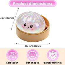 Random 3pcs  Glitter Dumpling, 2026 New Glitter Dumpling Squishy With Box, Dumplings Sensory Squeeze Toy For Stress Relief, Adult Soft Squeeze Decompression Dough For Anxiety Relief Fidget - random-3Pcs - 查看 10