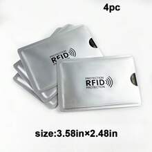 1/2/4入 RFID 防盜卡套，鋁合金信用卡/金融卡保護錢包，男女通用，RFID 屏蔽套，適用於旅行、商務、露營、海灘、開學必備 - 彩色 - 查看 17