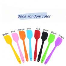 2/3pcs Silicone Spatula Set, All-In-One Cake Scraper, Mini High Heat Resistant Butter Knife - Multicolor - View 12